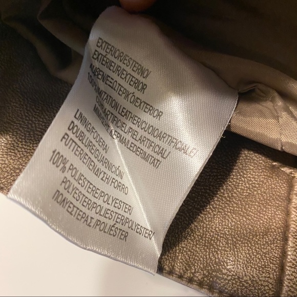 Cat Walk Studio Brown Vegan Leather Jacket Medium - Picture 6 of 6